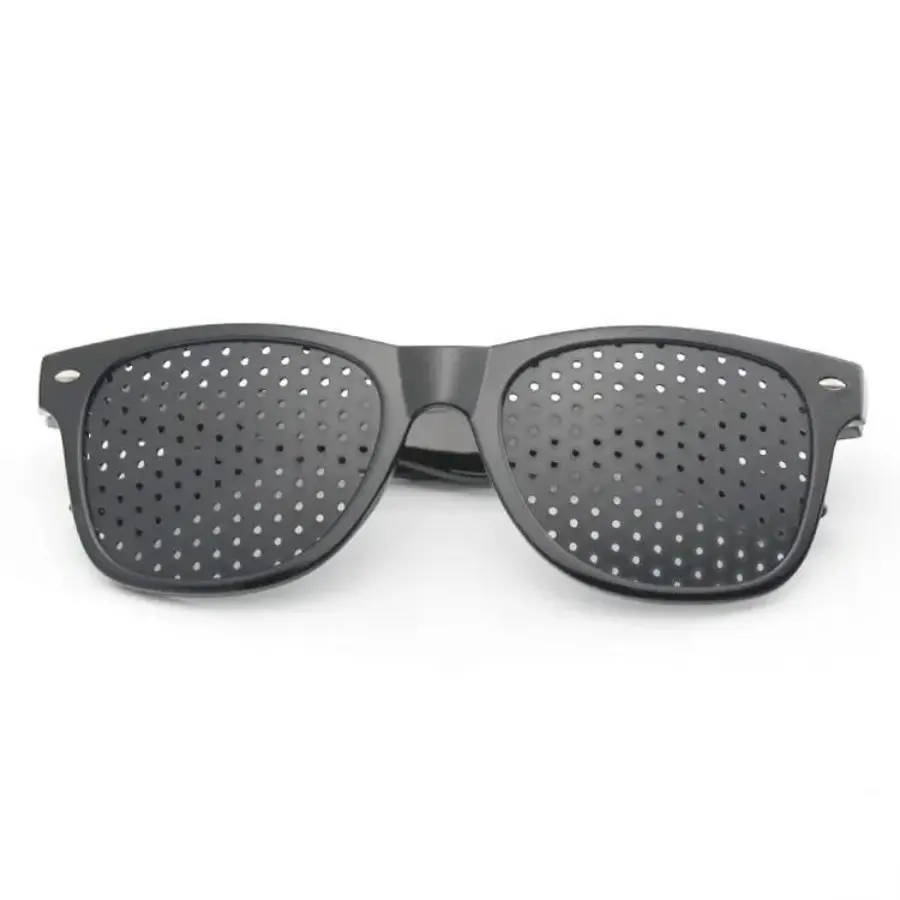 Unisex Pinhole Glasses for Adults & Children - Anti-Myopia, Astigmatism, Strabismus Correction, Vision Improvement, Eye Fatigue Relief - Lightweight Black, Comfortable Design, Eye Training Cycling Glasses