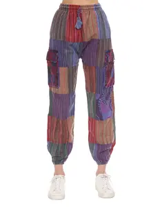 Caravan Closet Cotton Stonewashed Patches Unisex Joggers