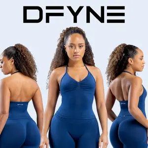 DFYNE Impact Longline Strappy Top – Seamless Sculpting Activewear Tank for Women
