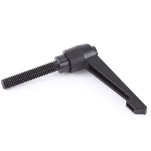 Adjustable Clamping Handle, M10 1/4-20 Thread Size, Black Clamp Vise