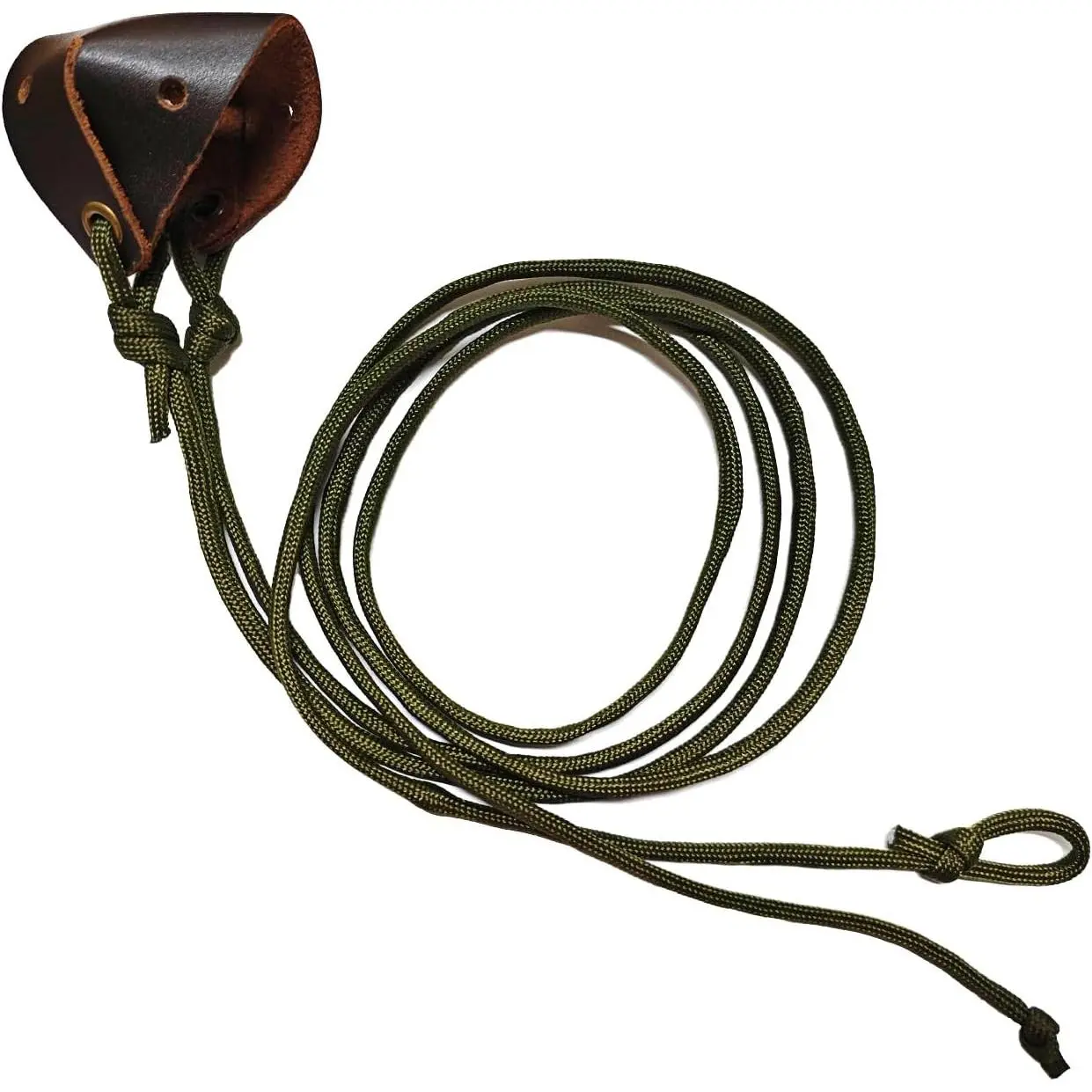 Handmade Paracord Leather Shepherd Sling - Retro Slingshot, Old-Fashioned Throwing Sling for Party Gifts & Home Supplies Use, All Seasons Applicable