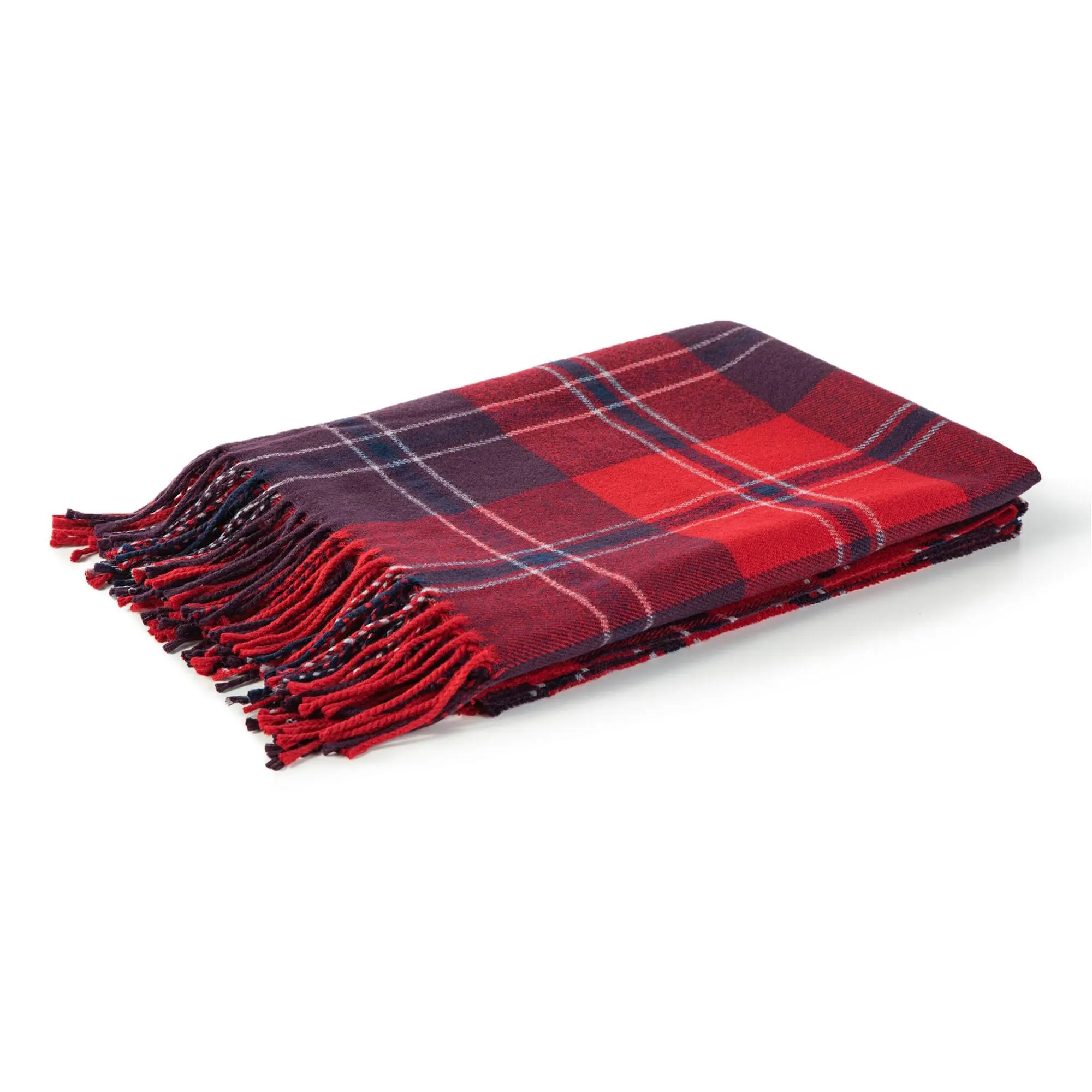 Glitzhome 60 x50" Acrylic Plaid Woven ChristmasThrow