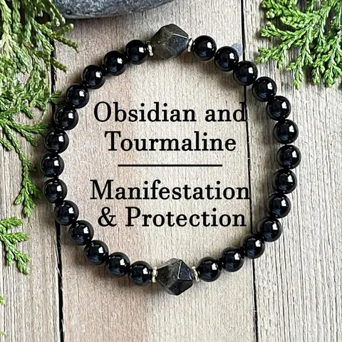 Black Beaded Stackable Bracelet, Elegant Unisex Bracelet, Fashion Accessories for Women & Men, Trendy All-match & Exquisite Jewelry for Birthday Gift, Adjustable Bracelets, Stone Bracelets, Bracelets Stacking