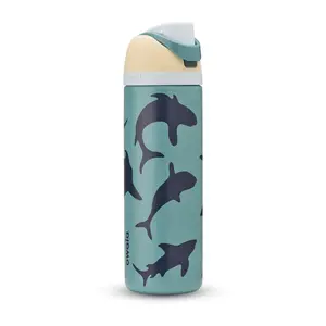 [PRE ORDER_SHIPPING 15–20 DAYS] Owala FreeSip Deep Shark Stainless Steel Bottle – 24oz/32oz Insulated, Cute Leak-Proof Water Bottle for Women & Girls, Perfect for School, Work, Gym & Outdoor Activities