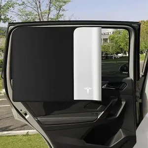Hot-selling magnetic car sunshade curtains, summer protection, Retractable Sunshade, Magnetic Sunshades, suitable for Tesla Model 3, Model X, Model S 2016-2023, Model Y, film application TM3 TMX TMS