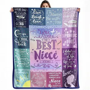 To My Niece Blanket Gift For Niece From Aunt Uncle Family Gift
