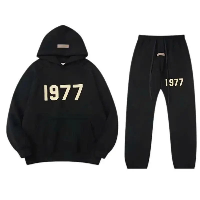 1997 1977 Matching Essential Tracksuit – Couple Hoodie and Joggers Set, Streetwear Outfit