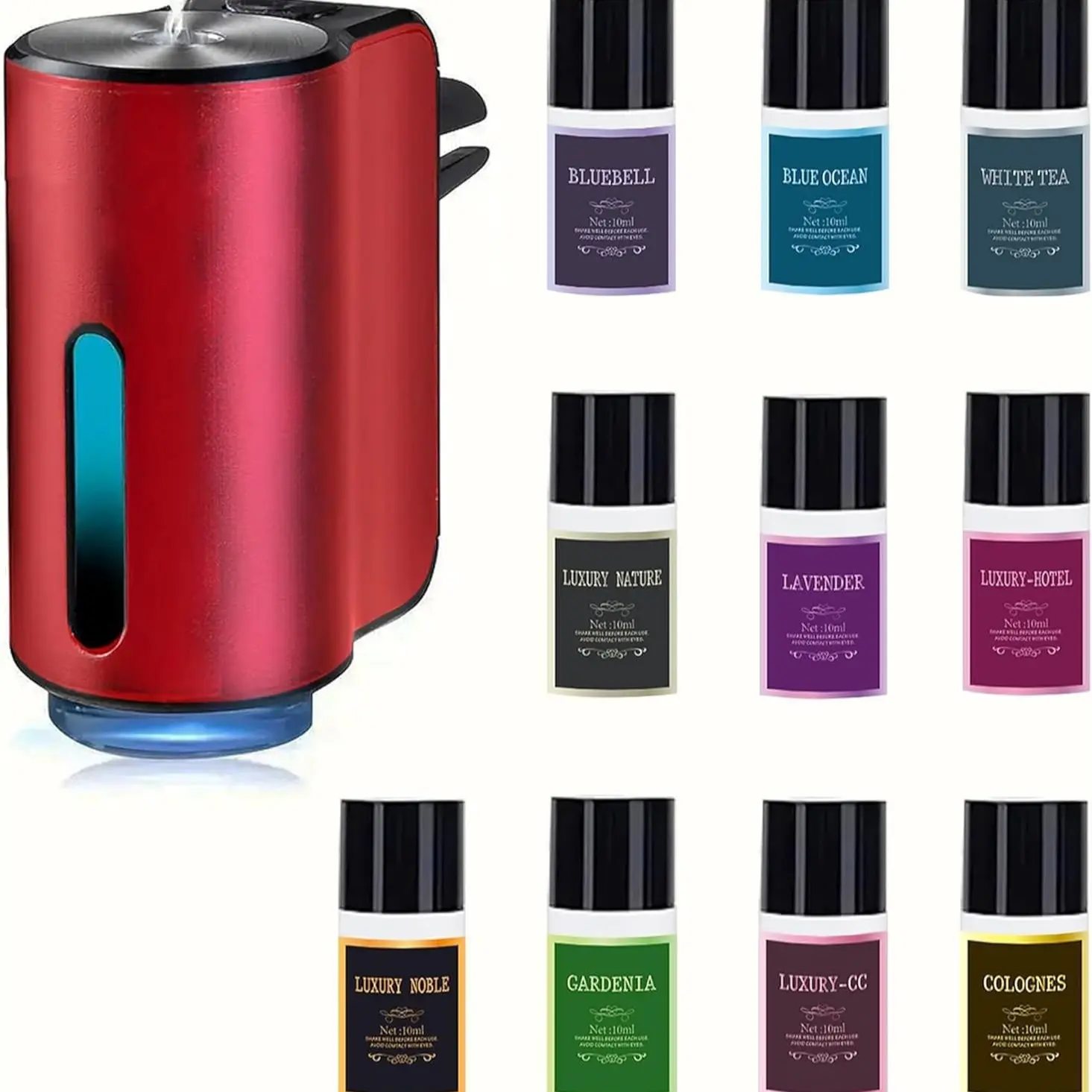 Smart Aromatherapy Diffuser Set, Aromatherapy Machines, Essential Diffuser, 10-Piece Home Use, High-Style Bedroom Desk Gift, Automatic Mist Long-Lasting Fragrance, Birthday Present