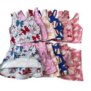 Cocokids Girls Athletic Clothes Set – Baseball & Yoga Outfit | Quick Dry Sports Clothes for Active Kids