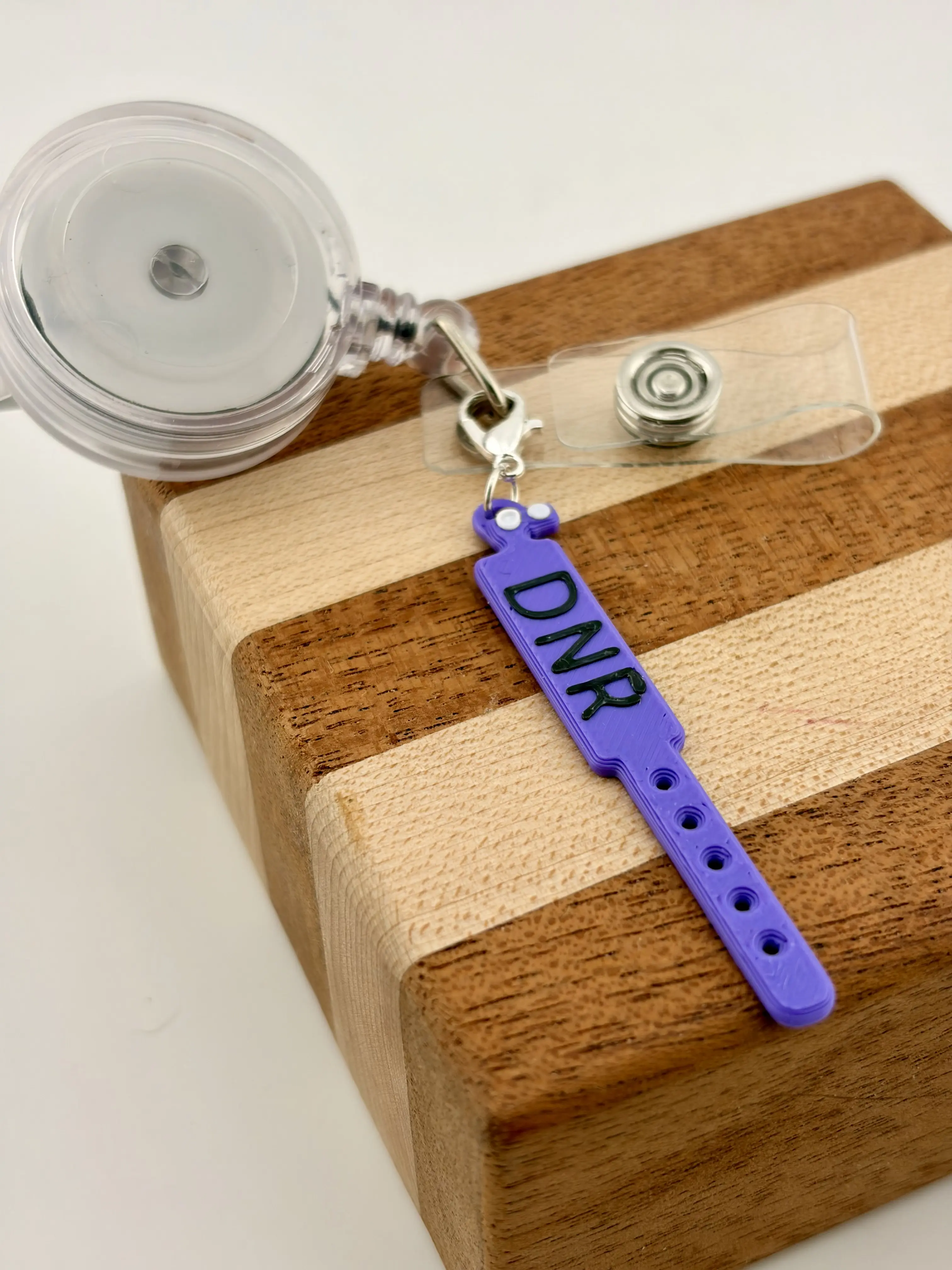 Funny Nurse badge charm - Miniature DNR band