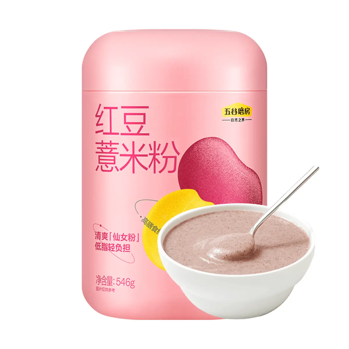 WUGU MOFANG Red Bean Job's Tears Powder 19.2oz Nutritious Breakfast New Formula Packaging