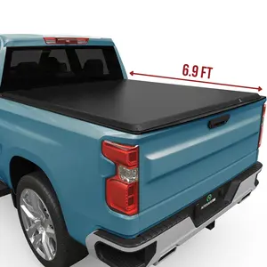 [Fits 2020-2026 Chevrolet Silverado & GMC Sierra 2500HD 3500HD] 6.9 FT Bed, Soft Roll Up Truck Bed Tonneau Cover
