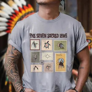 Seven Sacred Laws Native American T-Shirt/Hoodie/Sweatshirt - Indigenous Culture Unisex Graphic Tee Apparel Classic