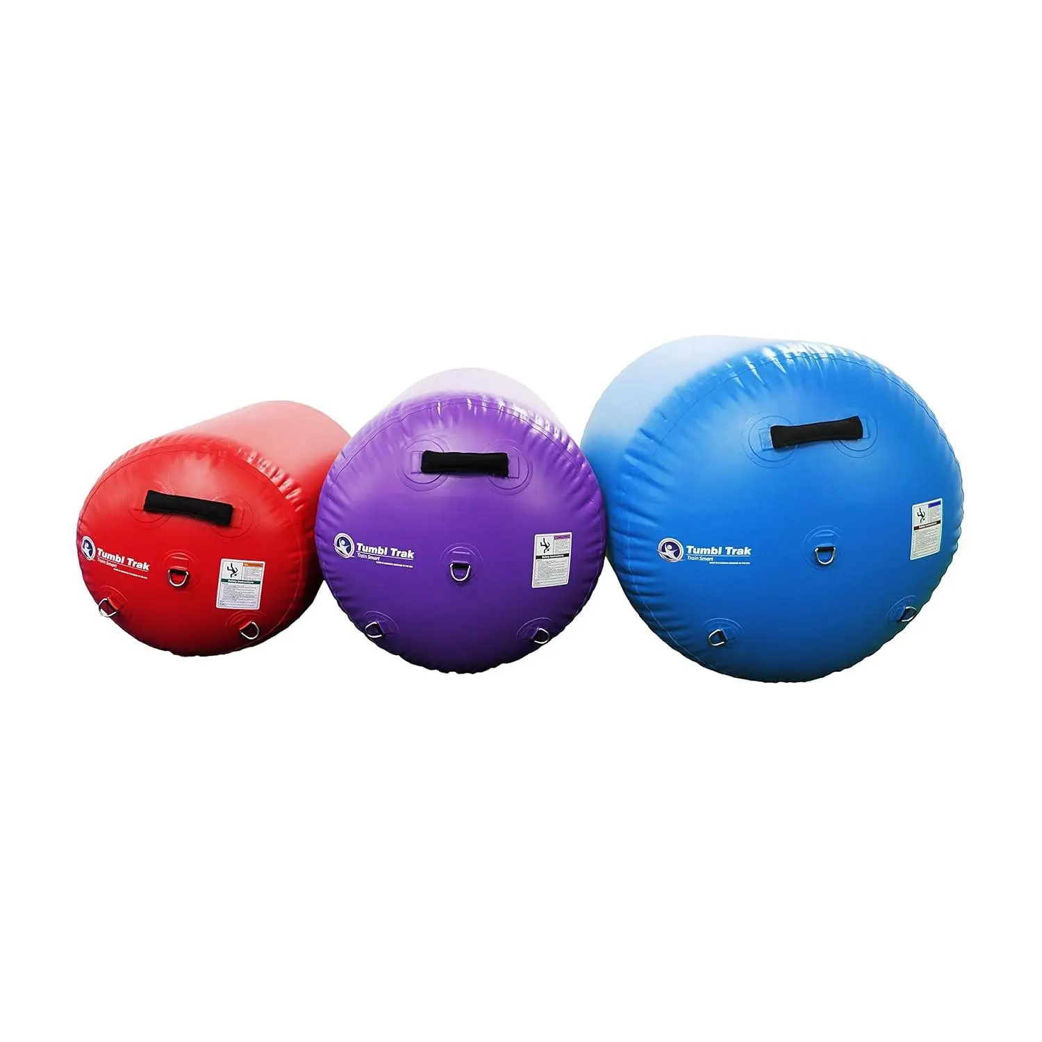 Tumbl Trak Air Barrel - Commercial Grade 36In Diameter Air Roller for Gymnastics, Versatile Dynamic Surface with D-Ring Cradle Fit, Carry Handles to Build Confidence