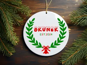 Christmas Tree Ornament | Last Name Ornament | First Christmas | Ornaments | Personalized Gift | Family Name Ornament | Gift for Couple 4492