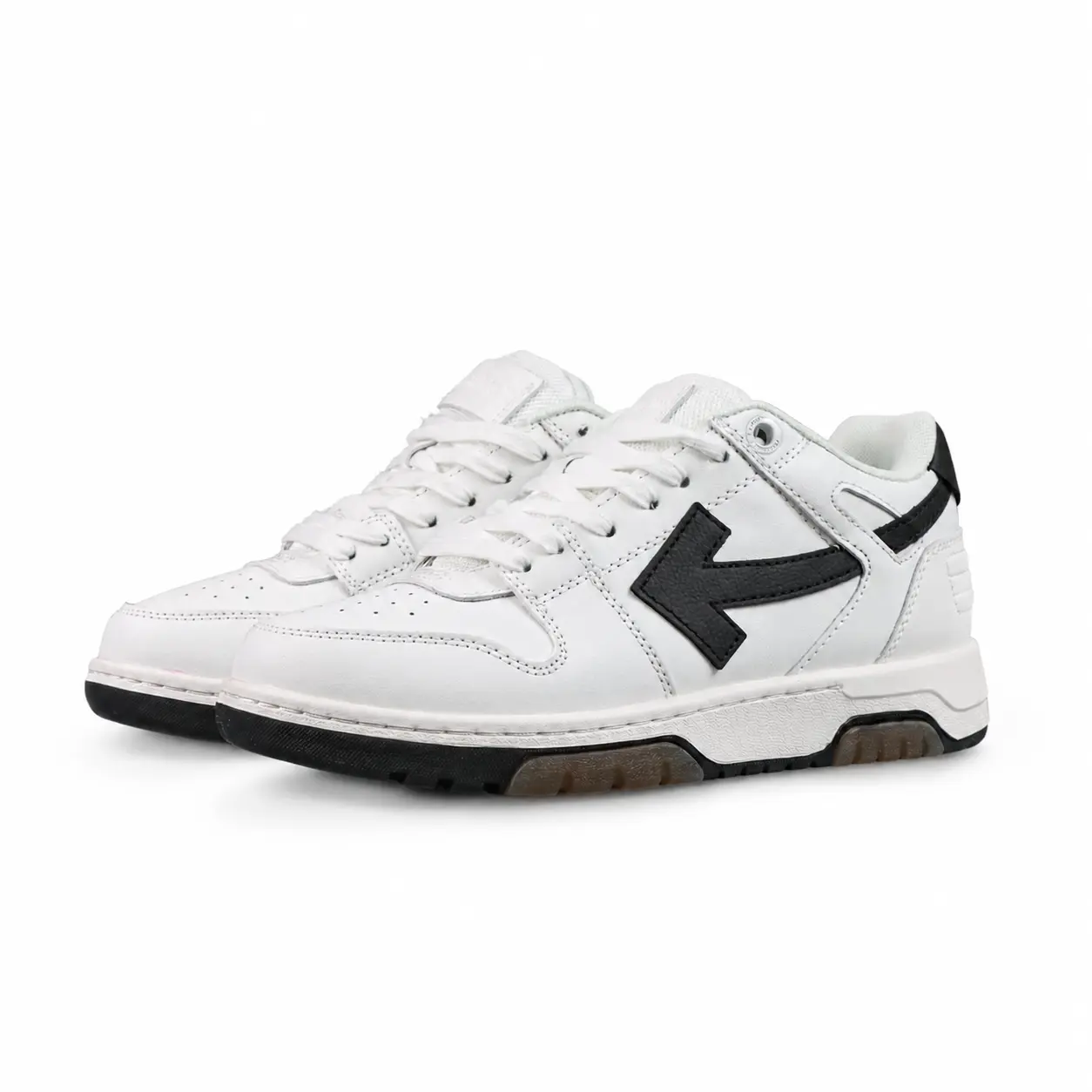 OW Black White Sneaker Shoes For Men Women Unisex  Runner Running Training Footwear