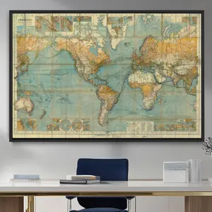 Push Pin World Map Canvas Print – Travel Tracker Wall Art