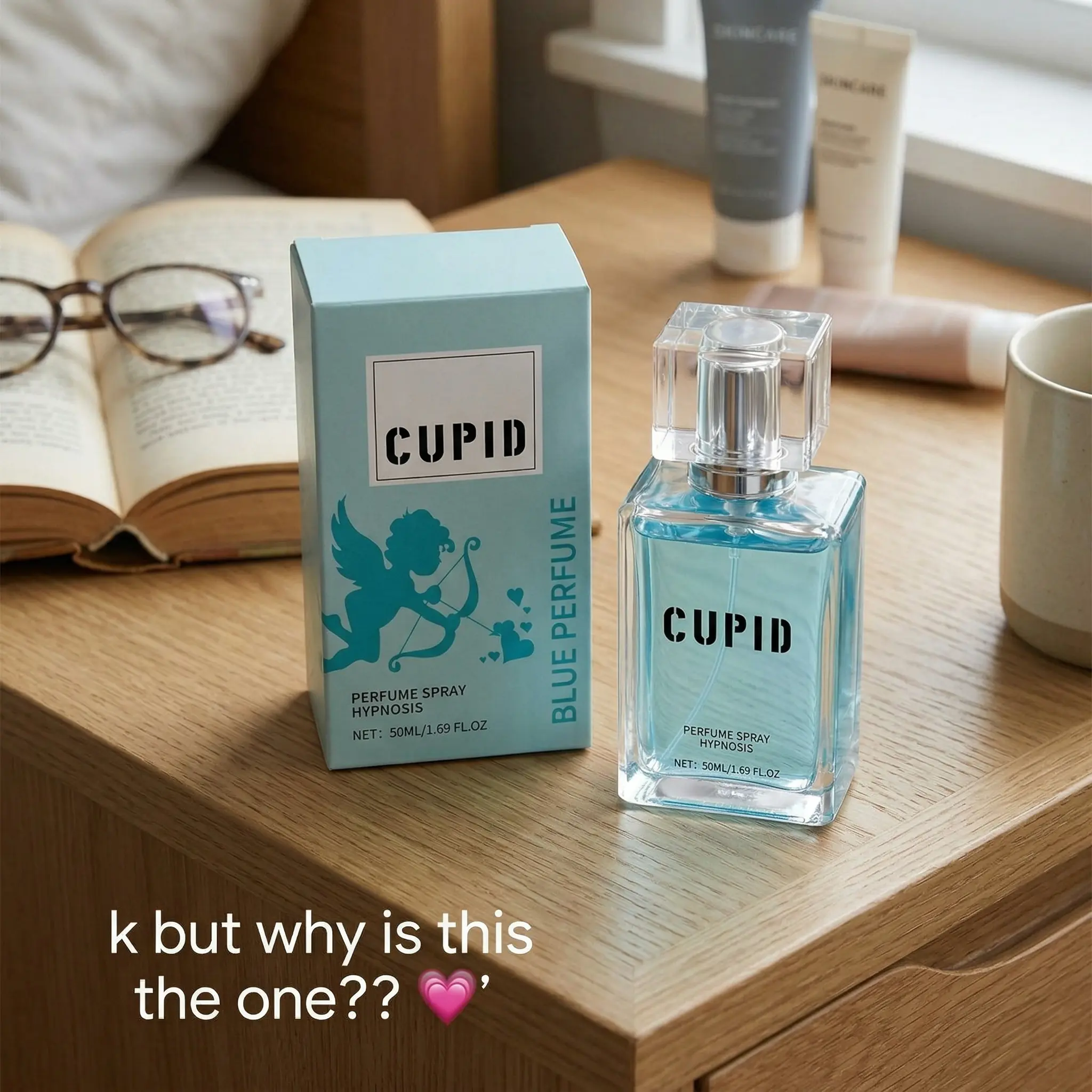 Cupid Blue Cologne Perfume , Fresh Citrus Amber Scent, Long-Lasting Portable Fragrance Spray sweet Elegant Eau de Parfum natural long-lasting fragrance floral fruity gourmand fragrance e daily