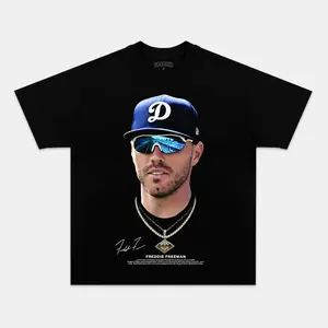 2025 LADodgers Freeman Graphic Tee 2.0 Freeman T Shirt Ultimate Premium Baseball Shirt Sports T-Shirt for Men Game Day Apparel Baseball Outfits Sports Fan Gifts Summer Outfits Cotton Men's Wear