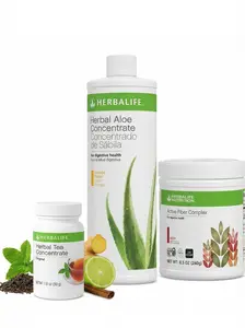 Herbal Aloe MANGO 16oz & Herbal Tea Concentrate Original 3.6oz & Fibra 8.5oz Supplement Pack-Herbalife Nutrition