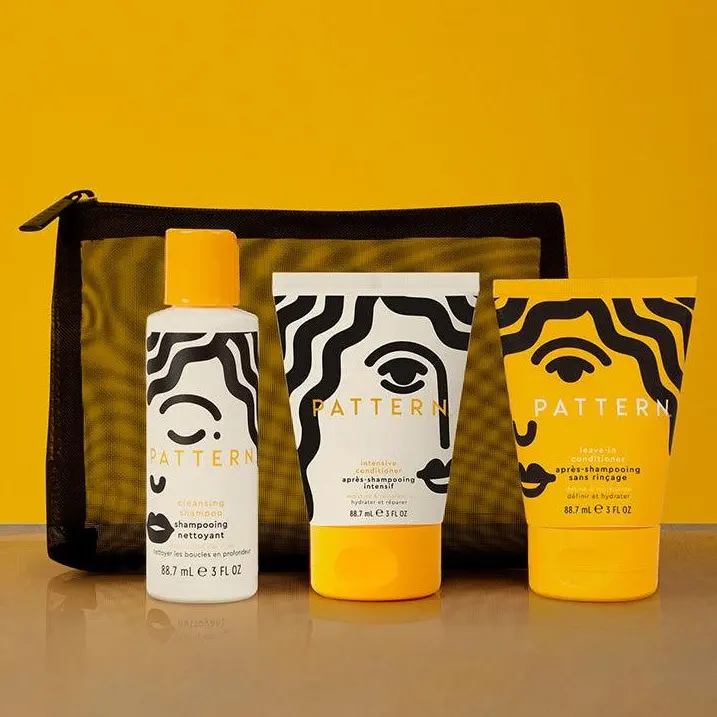 PATTERN Beauty Texture Travel Kit | Cleansing Shampoo, Intensive Conditioner & Leave-In for Curly Hair