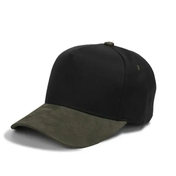 Style 12 (Cotton/Suede Brim) - Black/OLV