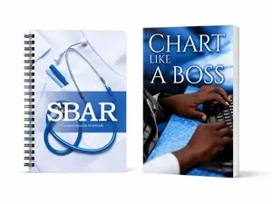 Chart Like a Boss Notebook & SBAR Notebook Bundle, Office Stationery for Professional Planning & Documentation