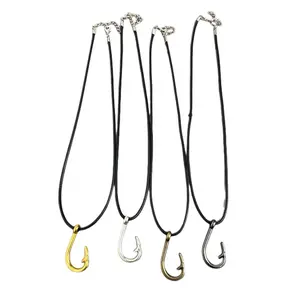Fishing Hook Corded Necklace for Men - Perfect Gift for Fishing Enthusiasts
