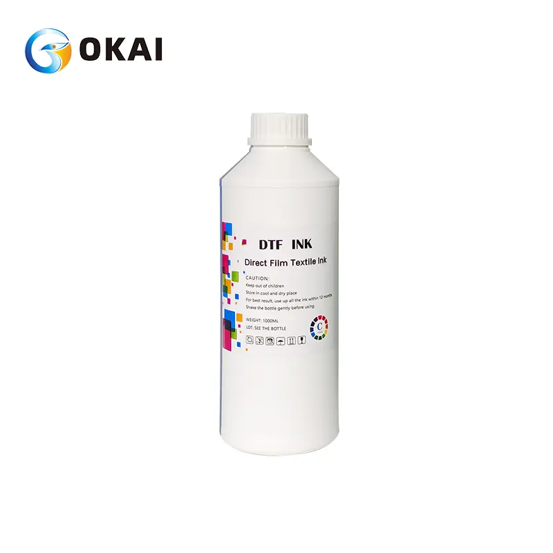 OKAI DTF Cyan Ink 1L – No Clog, High Opacity for XP600 / i3200 / 1600