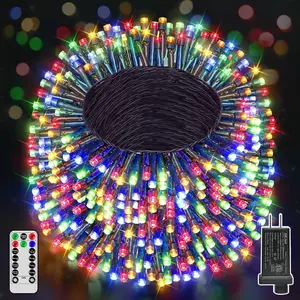 394FT 1200 LED Christmas Lights Outdoor, Christmas Tree Lights Plug in, 8 Modes Twinkle String Lights for Bedroom Wedding Party Holiday Xmas  Decorations Multicolored
