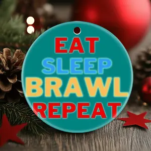 Christmas Ornaments How To Use Kit Brawl Stars Eat Sleep Brawl Repeat Circle Gift For Friends Birthday Tree Decor Acrylic