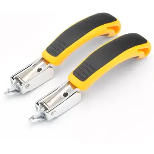 Staple Remover Heavy Duty Upholstery Staple Puller Tool with Ergonomic Handle for Furniture Carpet Carton Floor 2 Pack Yellow