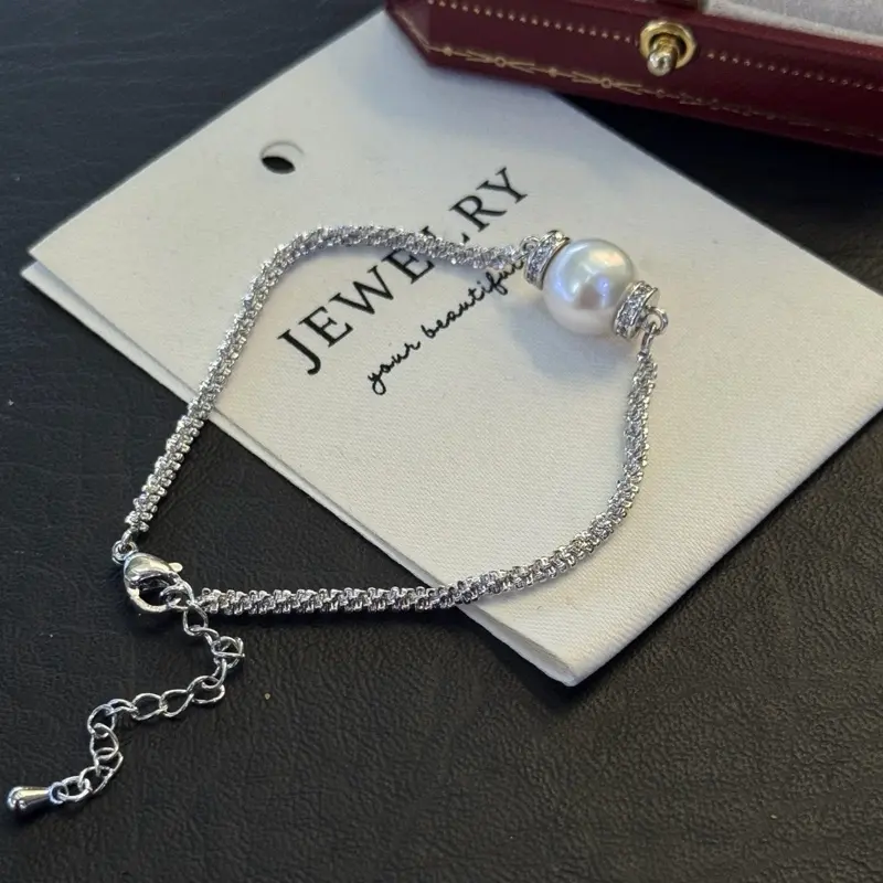 SR Pearl Co. Freshwaterter Edison Pearl （10-11mm） Bracelet 14K  Gold Filled. Women daily wear women gift