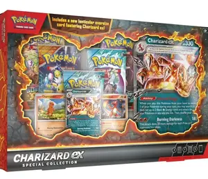 Pokemon Charizard ex Special Collection Box - Includes New Lenticular Oversized Card Featuring Charizard ex - Trading Card Game