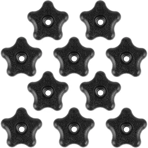 10 Pcs 5/16" 18 Female Thread T Track Bolts Jig Knobs, Plastic Thumb Screw Hardware Nuts Accessories for Woodworking Jigs & Fixtures