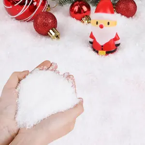 Artificial Snow Christmas Fake Snow Powder Glitter Dry Snowflake for Christmas Village Craft Winter Decoration Party Supply 100g/3.6oz
