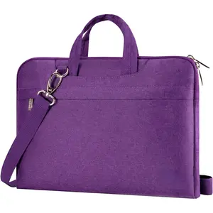 17 17.3 Inch Laptop Sleeve Case, Slim Women Men  Hand Bag Compatible with   Pro 17,      Notebook Messenger Briefcase with Strap, , Purple
