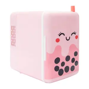 Boba Tea Mini Beauty Fridge for home and office and for make up products skin care drinks cosmetic product storage
