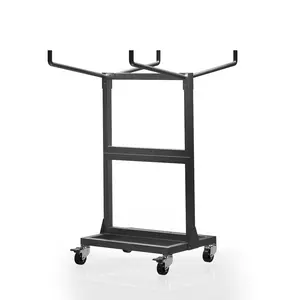 Folding Chair Rack Storage Cart - Holds 14 Chairs (Not Included), Organize and Transport Chairs, Sturdy & Portable Space-Saving Chair Dolly