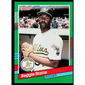 Reggie Harris 1991 Donruss #704 Oakland Athletics
