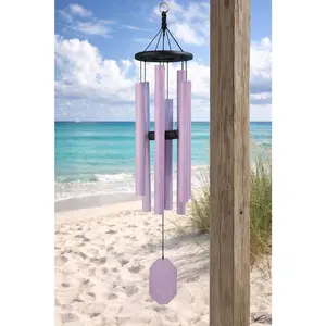 MORNING GLORY WIND CHIME ~ Amethyst 36 inch Amish Handmade in USA