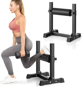 Bulgarian Split Squat Stand, Single Leg Squat Roller Stand with 9 Adjustable Roller Heights for Squats, Leg Lunges, Lower Body Training.