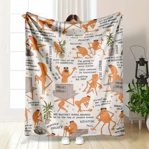 Flannel Throw Blanket - Walking Rigatoni Meme, Don't Yell At Me I'm Sensitive Quote, Funny Cursed Image HD Print, Ultra Soft Warm Cozy, Breathable Lightweight Blanket, Gen Z Gift, Flannel Throw Blankets dealsforyou summerwins restock dealsforyoudays DFYD