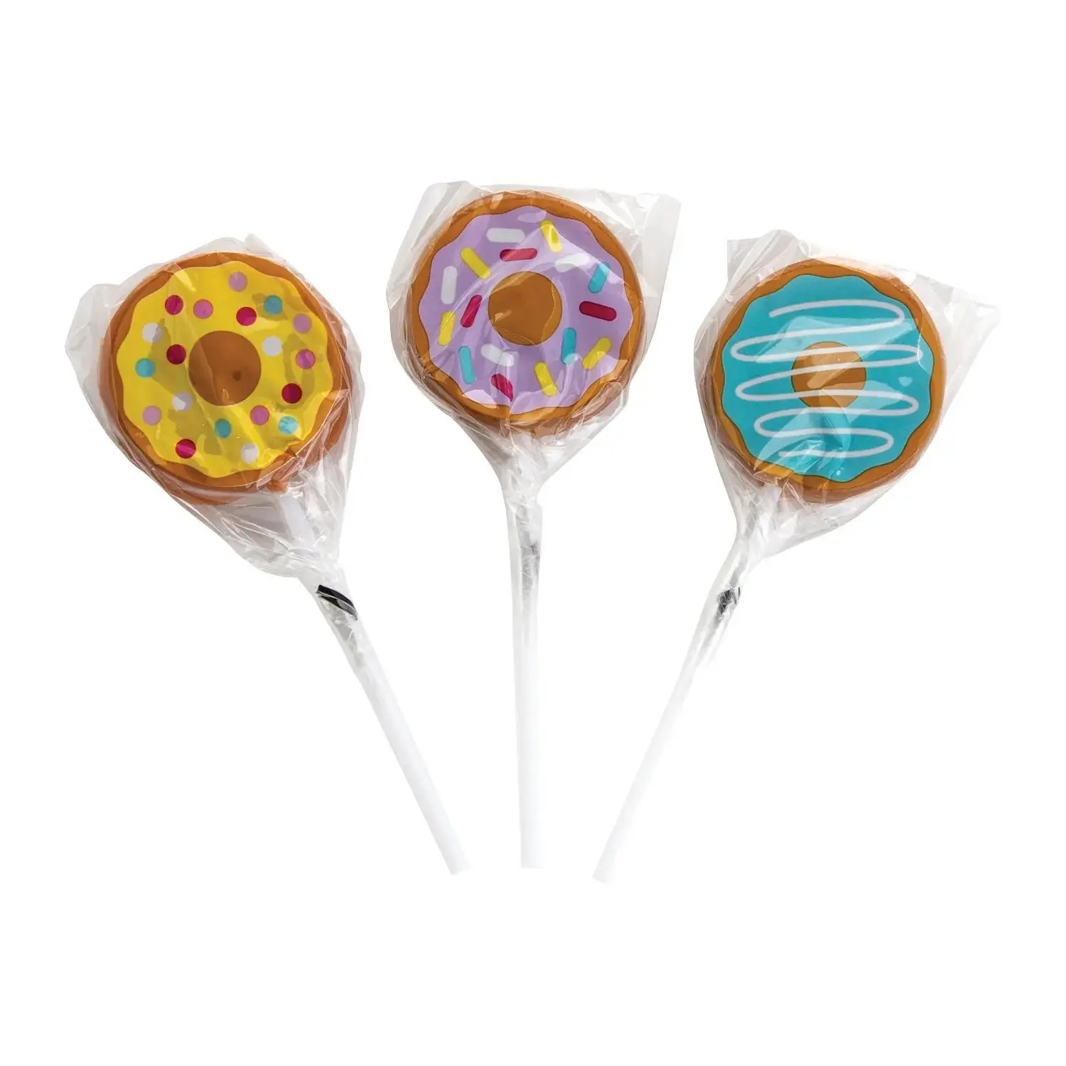 Donut Sprinkles Lollipops - 12 Pc.