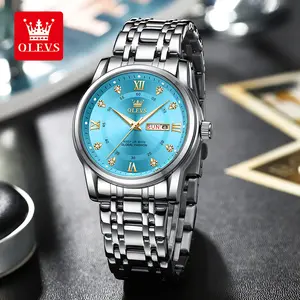 OLEVS Authentic Men's Quartz WatchWaterproof Luminous Date StainlessSteel Luxury Watch Birthday CiftMen's Watch Modern Fashionable Wristwatch 5513 Reloj de cuarzo para hombre