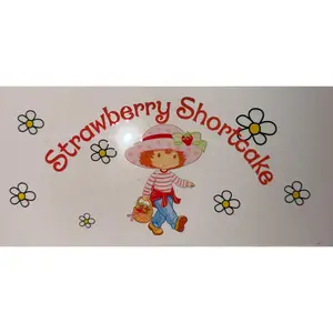 Strawberry Shortcake UV DTF Wrap 🍓🌼 | Retro Cartoon Tumbler Wrap | Cute Vintage Strawberry Girl Design | 20oz Skinny Wrap