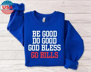 UNISEX Buffalo Football Josh Allen MVP quote Crewneck Sweatshirt be good do good god bless go bills