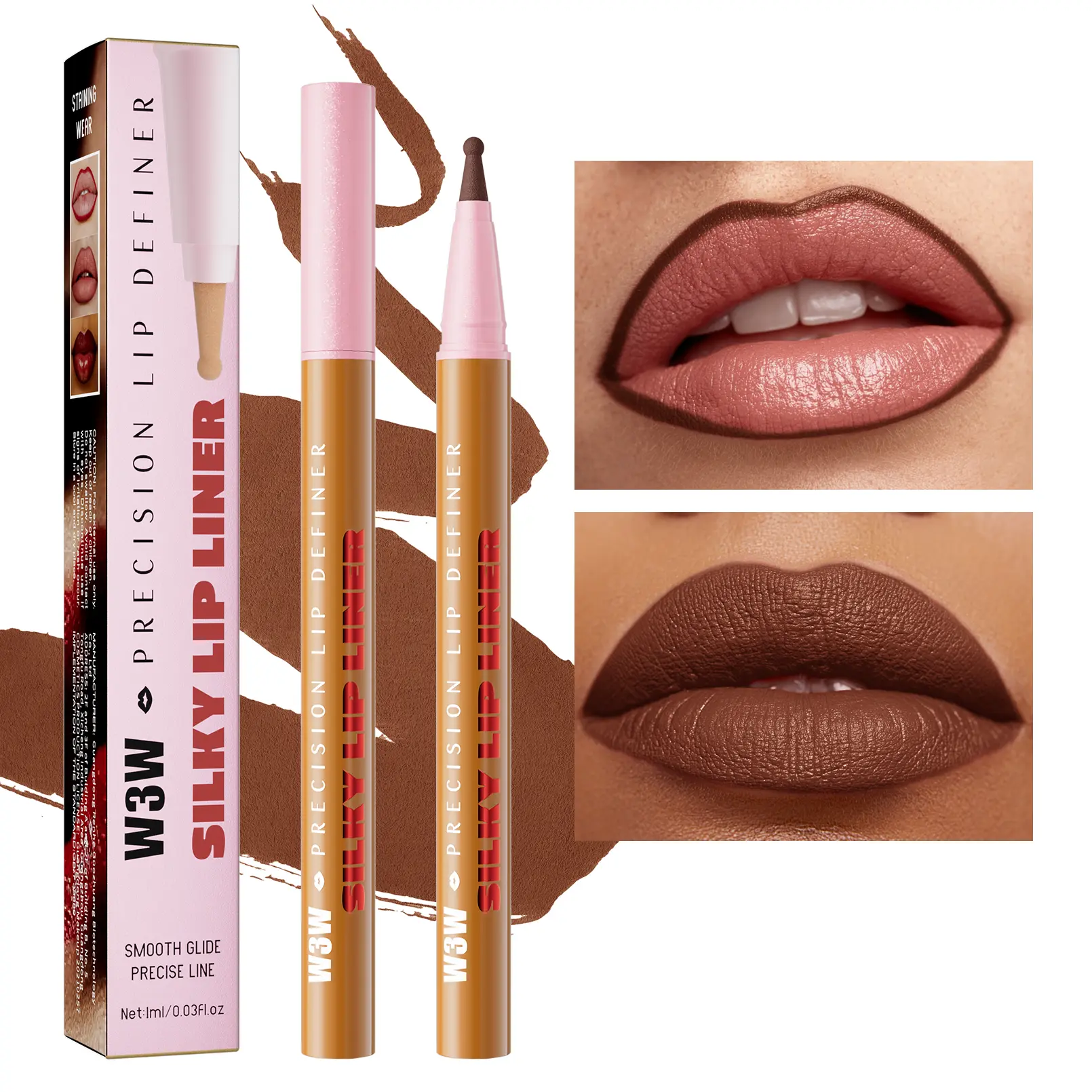 Waterproof Lip Liner,Lip Pencil, Long-Lasting Smudge-Resistant Lip Contour, Creamy Highly Pigmented Formula,  Daily Makeup