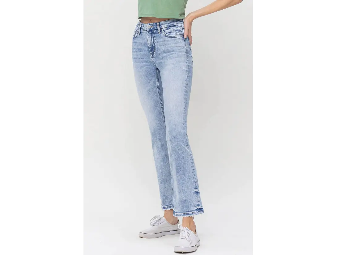 High Rise Seamless Waistband Bootcut Jeans