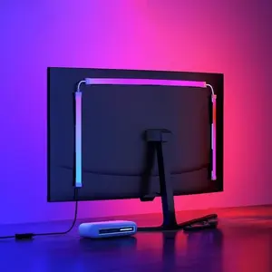 Display LED Backlight Strip, RGB Light Bar, USB Powered, Wall Mounted, Adjustable Brightness, TV LED Lights, for TV Monitor Gaming Room Bedroom Living Room